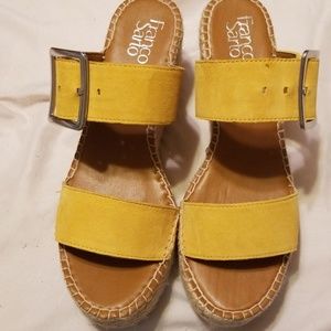 Franco Sarto Golden yellow adjustable sandals
